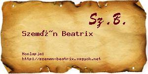 Szemán Beatrix névjegykártya