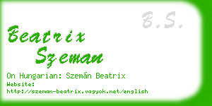 beatrix szeman business card